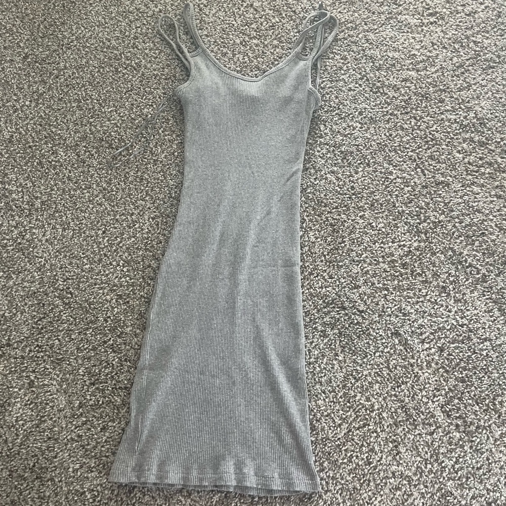 Ambiance Gray Sleeveless Bodycon Midi Dress